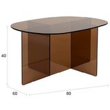 Zuiver Rjava steklena klubska mizica 60x80 cm Linea – | Shoptok.si