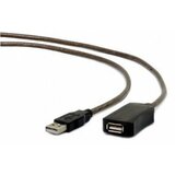 Gembird UAE-01-10M USB 2.0 active extension cable, black color, bulk package, 10m kabal Cene