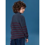 Sinsay Pamučni džemper half-zip na pruge | shoptok.hr