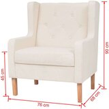  Komplet kavčev 2 kosa blago kremno bele barve, (20698250) | Shoptok.si