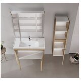 Hanah home Kupatilski ormarić sa umivaonikom i ogledalom (2 komada) Desna 100 735 | Eponuda.com