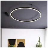 lux - led stropna svetiljka oracle slim LED/29W/230V 3000K prečnik 50 cm crna