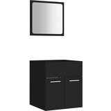 Furnova 2-delni komplet kopalniškega pohištva črna iverna plošča, (21945649) | Shoptok.si