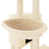  Penjalica za mačke sa stupovima za grebanje krem 122 cm | shoptok.hr