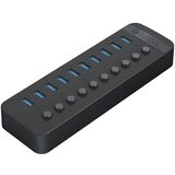 Orico HUB CT2U3-10AB 10X USB-A 3.0 S STIKALI ZA PRENOSNIK Z VRATI USB-A, (5000285716) | Shoptok.si