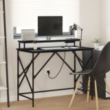 vidaXL Stol Crni hrast 100 x 50 x 86.5 cm Konstruirano drvo Cijene
