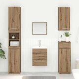 vidaXL Omarica za umivalnik s predalom Umetni hrast 38,5 x 41 x 48 cm | Shoptok.si