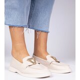 Gemre Beige women's loafers with elegant embellishment Viletta | shoptok.hr