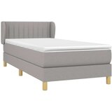  Okvir kreveta s oprugama i madrac svjetlosivi 80x200cm tkanina | shoptok.hr