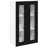vidaXL Stenska kuhinjska omarica Črna 60 x 31 x 100 cm Konstruiran les | Shoptok.si