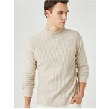 Koton Knitwear Sweater Knit Patterned Half Turtleneck Slim Fit Cene