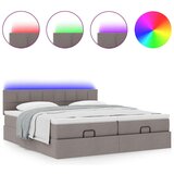vidaXL otomanski okvir kreveta s madracima smeđesivi 200x200cm tkanine | shoptok.hr