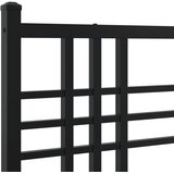  Metalni okvir kreveta uzglavlje i podnožje crni 150x200 cm | shoptok.hr