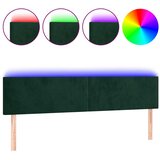 LED uzglavlje tamnozeleno 180x5x78/88 cm baršunasto | shoptok.hr