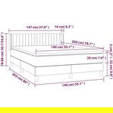  Box spring postelja z vzmetnico svetlo siva 140x200 cm žamet, (20898702) | Shoptok.si