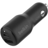 Belkin boost charge auto punjač bez kabla (usb-a + usb-c) 42W, crni