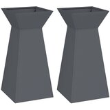  Stup saksija 2 pcs Antracit 35 x 35 x 73 cm | shoptok.hr
