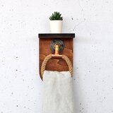 Hanah home Polica sa držačem Cop059, 16x11x25 cm, Boje oraha | ePonuda.com