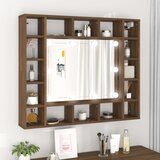 vidaXL ormarić s ogledalom led boja smeđeg hrasta 91x15x76,5 cm Cijene