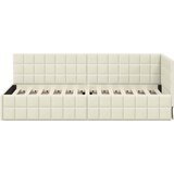  Kutni okvir kreveta s uzglavljem Krema 80 cm x 200 cm Baršun | shoptok.hr