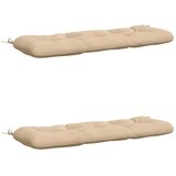  Jastučići za klupe VIANEN 2 kom. 100% poliester Krem - Krem 100 x 40 x 12 cm | shoptok.hr