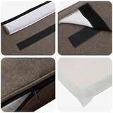  Tapecirani uzglavlje Smeđa i taupe 75 cm Čvrsto borovo drvo | shoptok.hr