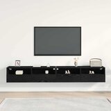 TV zidni ormar Zidne 2 pcs Crni hrast 100 x 30 x 30 cm | Eponuda.com