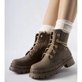 Gemre Brown boots with a chain Alcin | Shoptok.si