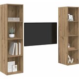 Set TV komoda 2 pcs Smeđa 37 x 37 x 142,5 cm Konstruirano drvo | Eponuda.ba