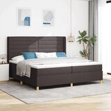 vidaXL Postelja z vzmetnico z vzmetnico Rjava 200 x 200 cm blago - - Rjava - 96.03 - 200 x 200 cm - | Shoptok.si