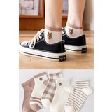 Dewberry 46560 5 Pairs of Unisex Patterned Socks 36-42-WHITE-BROWN | Shoptok.si