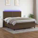  box spring s madracem LED tamnosmeđi 180x200 cm tkanina | shoptok.hr