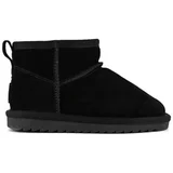 Škornji Short winter boot in suede Črna