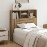 vidaXL Posteljna glava s polico z vzglavjem artisan hrast 100 x 19 x 103.5 cm Cene