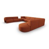 Milo Casa Kotna sedežna garnitura iz šenilje v barvi terakote (levi kot/v obliki črke "U") Paolo – | Shoptok.si