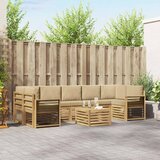  Setovi sofa Čvrsto drvo akacije Bež 59 x 59 x 37 cm | shoptok.hr