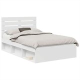  Konstrukcija postelje Bela 120 x 200 cm Masivno borovo les, (5000102795) | Shoptok.si