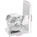 vidaXL držač za knjige Set od 2 Srebrna Aluminij 8 x 12 x 16,5 cm | shoptok.hr