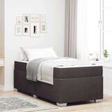 vidaXL krevetna konstrukcija tamno smeđa 100 x 200 cm tkanina | shoptok.hr