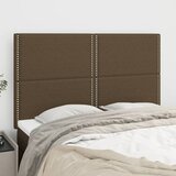  Uzglavlje tamnosmeđe 144x5x118/128 cm tkanina | shoptok.hr