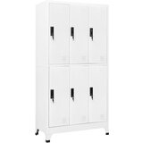vidaXL omara s ključavnico bela 90x45x180 cm jeklo | Shoptok.si