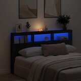 Ormarić za uzglavlje LED boja crni hrasta 180x17x102 cm | shoptok.hr