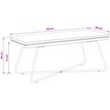  Klupa Svjetlosiva 110 x 40 x 45 cm Baršun | shoptok.hr