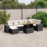 vidaXL 8-dijelni set vrtnih sofa od poliratana s jastucima crni | shoptok.hr