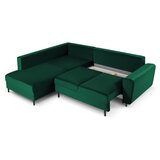 Cosmopolitan Design Zelena baršunasti sklopiva/s prostorom za odlaganje kutna garnitura (s lijevim kutom/u obliku slova L) Kyoto – | shoptok.hr