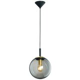 Fischer & Honsel Viseča svetilka iz črnega stekla Fischer & Honsel Dini, ø 25 cm Cene