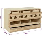  Gnijezdo za kokoši s 3 odjeljka 96x40x45 cm masivna borovina | shoptok.hr