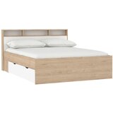 Tvilum Bračni krevet u dekoru hrasta s prostorom za odlaganje bez podnice 160x200 cm u prirodnoj boji Ikast – | shoptok.hr