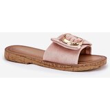 Boto Flat Women's Slippers With Decorative Detail Pink Nellodra | Shoptok.si