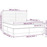  Box spring postelja z vzmetnico krem 180x200 cm blago | Shoptok.si